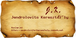 Jendrolovits Keresztély névjegykártya